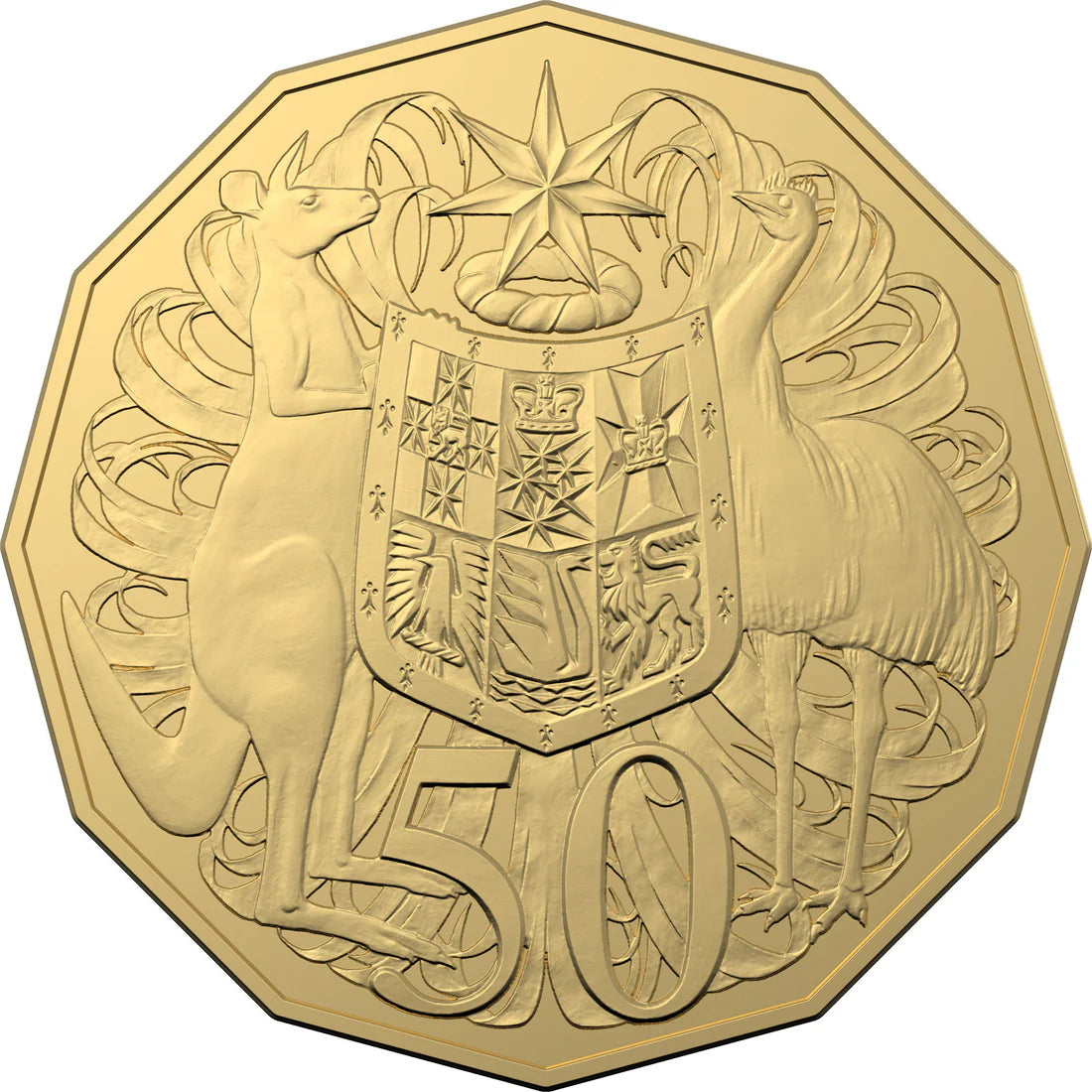 2019 50th Anniversary of The Australian 50c Dodecagon 50 Cent five coin set