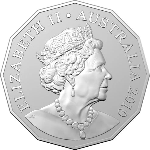 2019 50th Anniversary of The Australian 50c Dodecagon 50 Cent five coin set