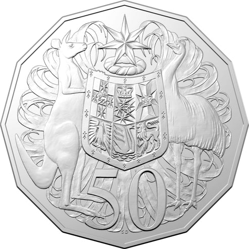 2019 50th Anniversary of The Australian 50c Dodecagon 50 Cent five coin set