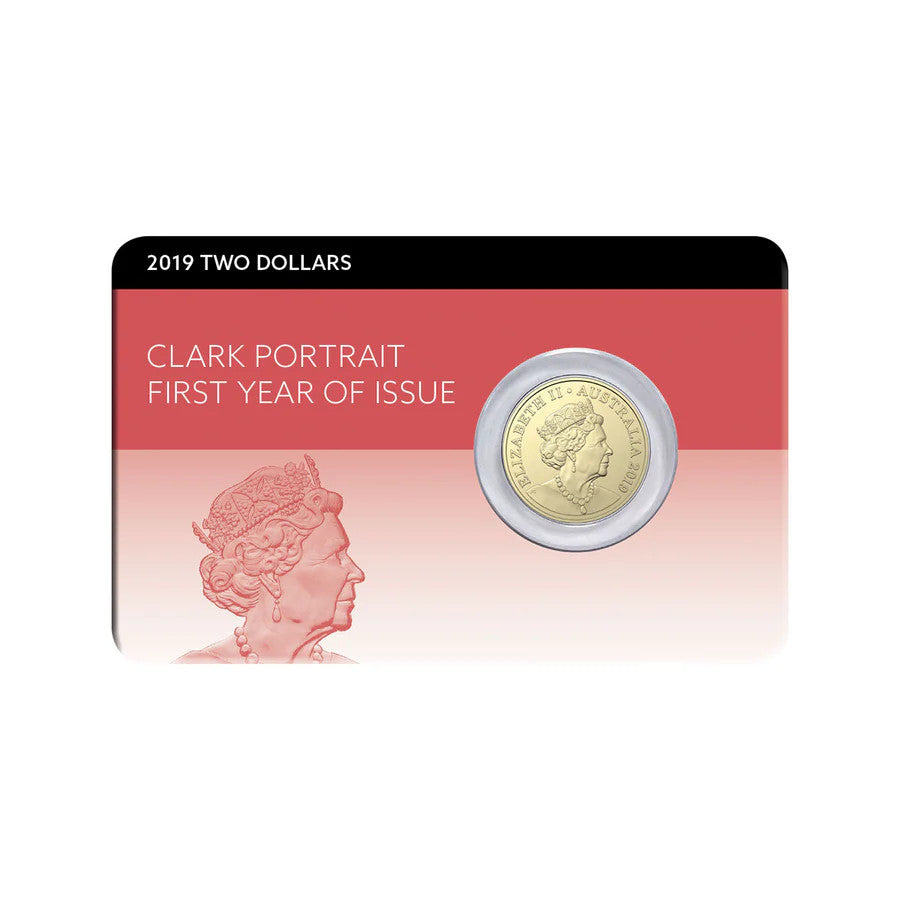 2019 Clark Portrait 1st Year of Issue $2 Coin in card
