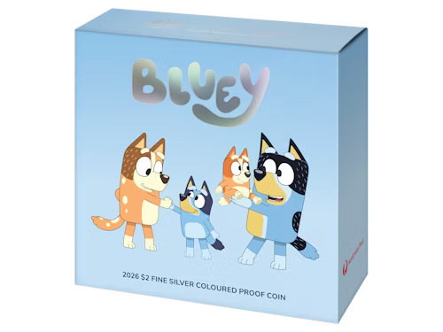 2026 Bluey Heeler Family Colour Silver Proof Coin