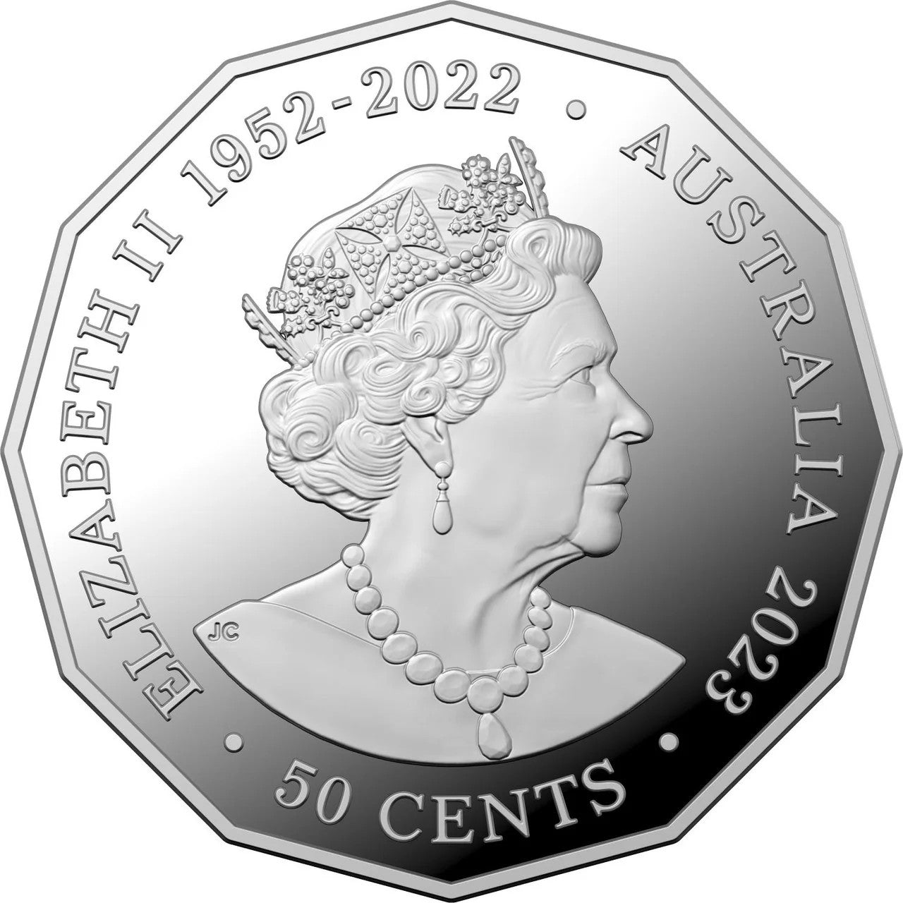 50c 2023 Elizabeth Regina HM Queen Elizabeth II Commemoration Silver Proof