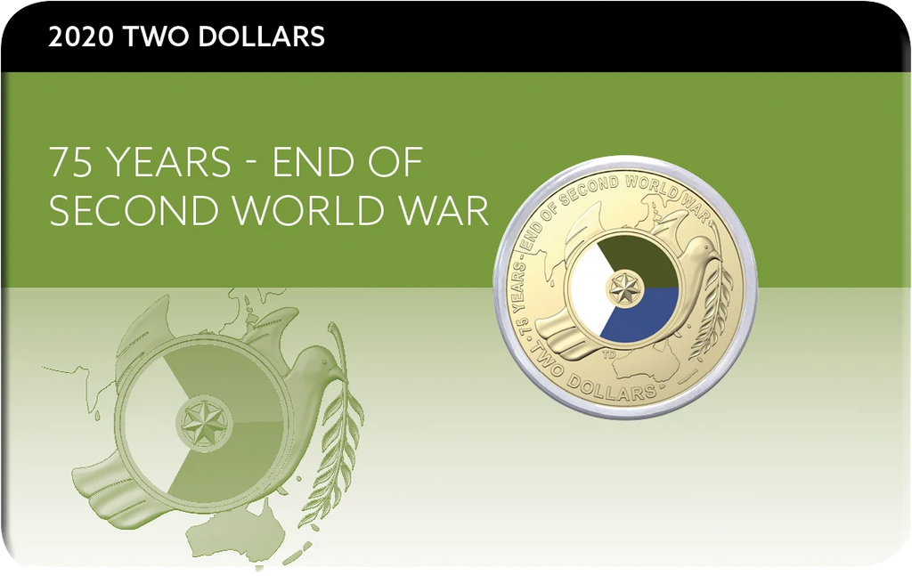 2020 75th Anniversary of the End of WWII $2 Coin in card