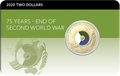 2020 75th Anniversary of the End of WWII $2 Coin in card