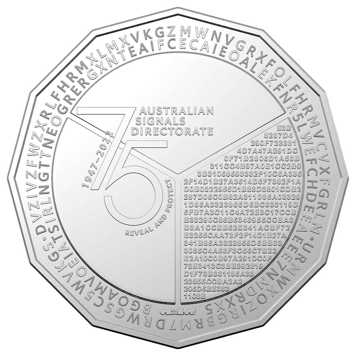 2022 50c 75th Anniversary of the Australian Signals Directorate (ASD) UNC