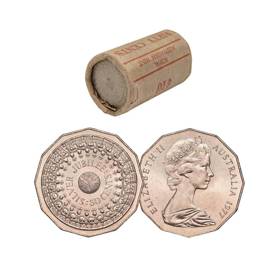 1977 Silver Jubilee 50 Cent RAM Roll