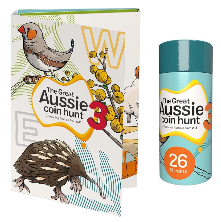 2022 $1 Great Aussie Coin Hunt 3 - Tube and folder set