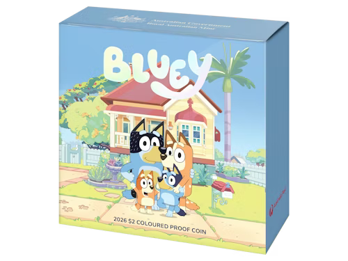 2026 Bluey Heeler Family Colour Proof Coin