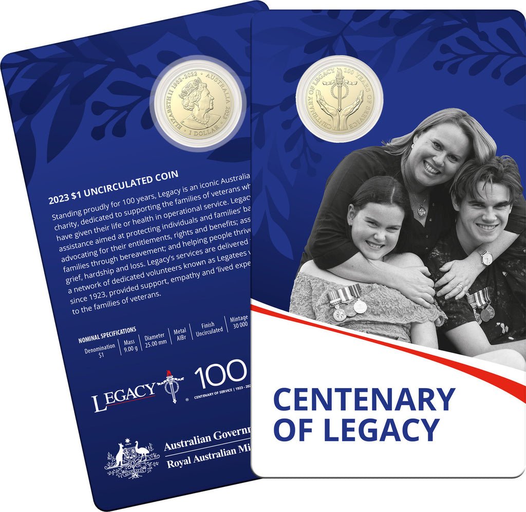 2023 Centenary of Legacy  $1 Uncirculated Coin