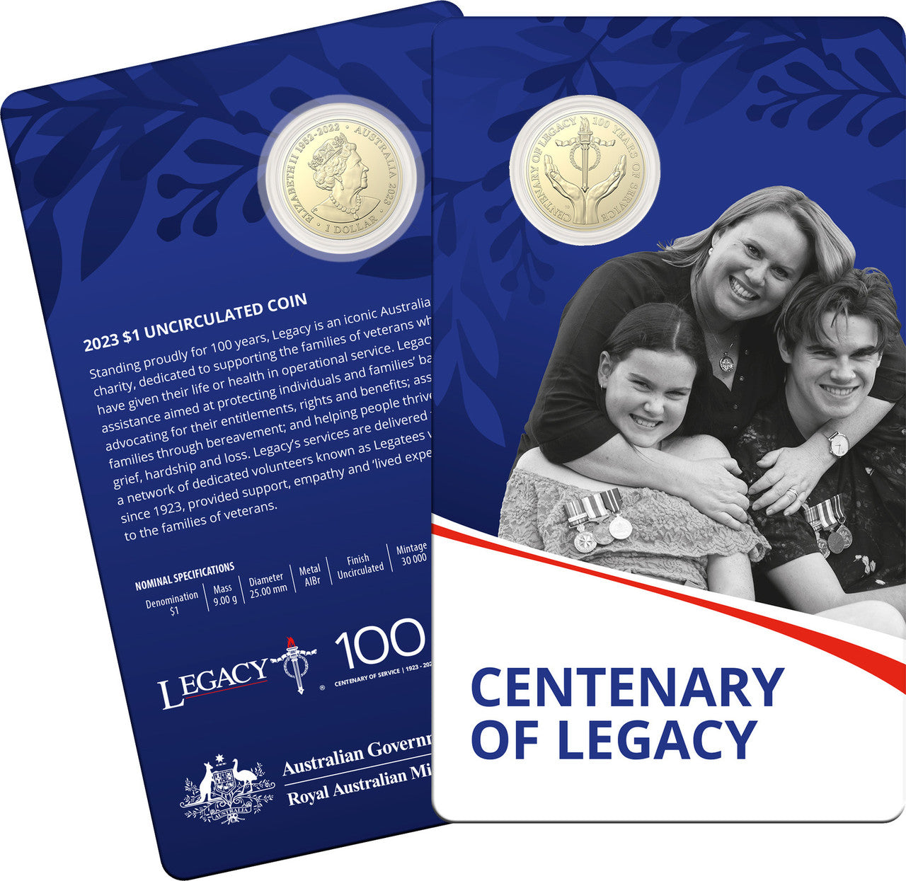 2023 Centenary of Legacy  $1 Uncirculated Coin