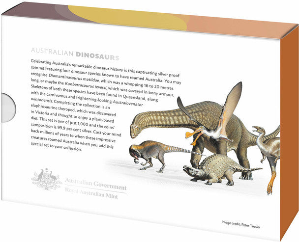2022 Australian Dinosaurs Silver Proof Four-Coin Collection