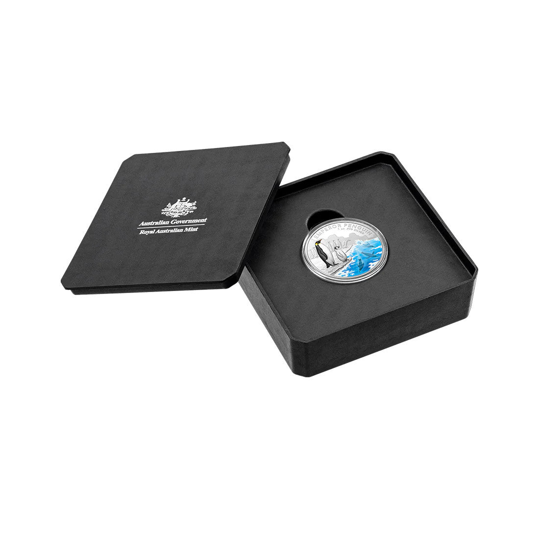 2023 Australian Antarctic Territory – Emperor Penguin 1oz Coloured Five Dollar Silver Proof Coin