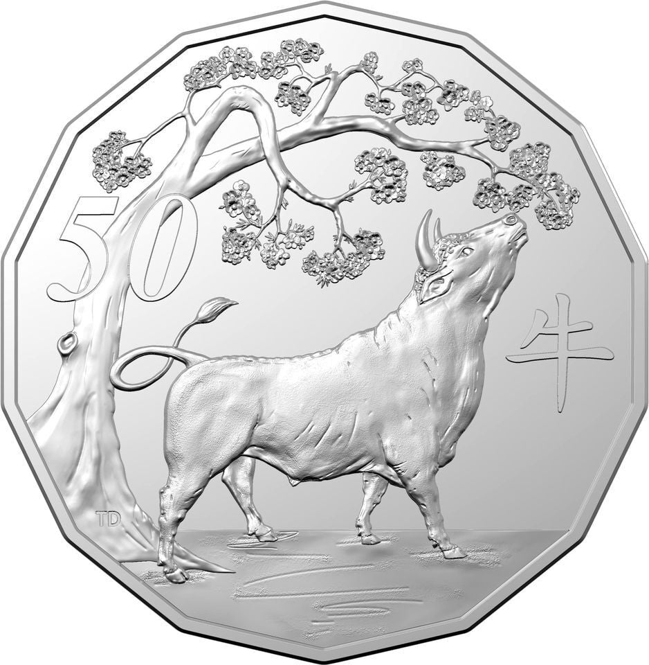 2021 50c Year of the Ox Tetra-decagon Uncirculated Coin