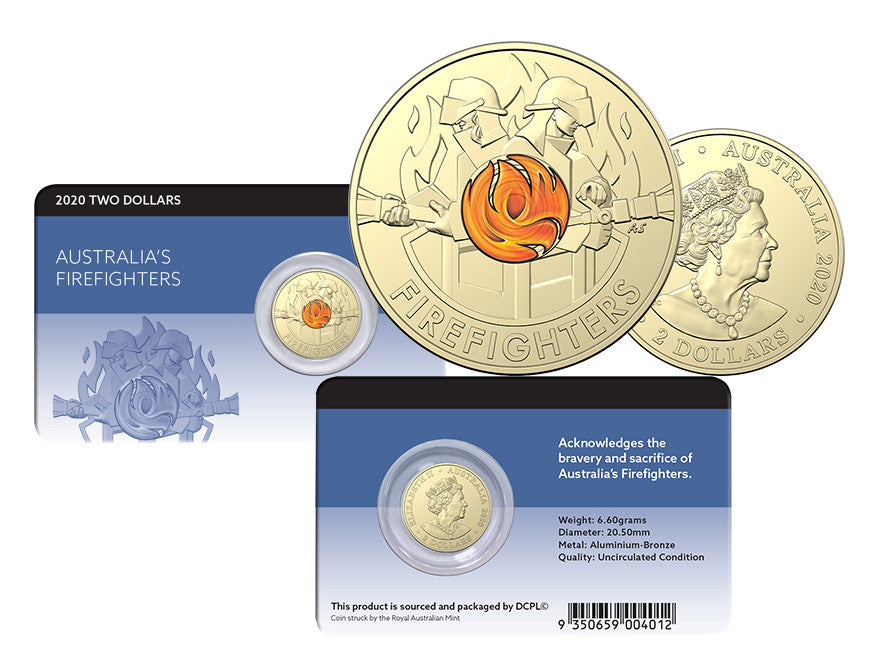2020 Australia's Firefighters $2 Coin in card