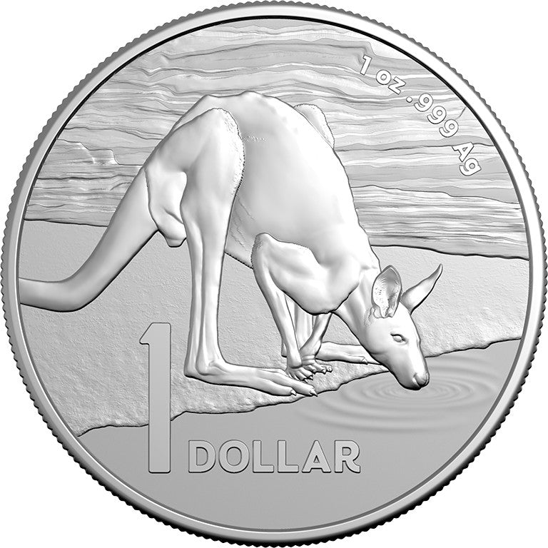 2024 $1 Desert Life 1oz Silver Frosted UNC Coin - Kangaroo Series