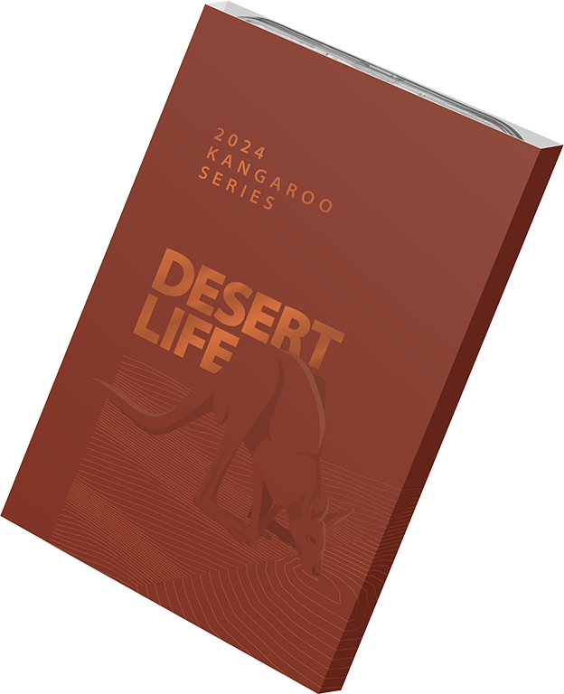 2024 $1 Desert Life 1oz Silver Frosted UNC Coin - Kangaroo Series