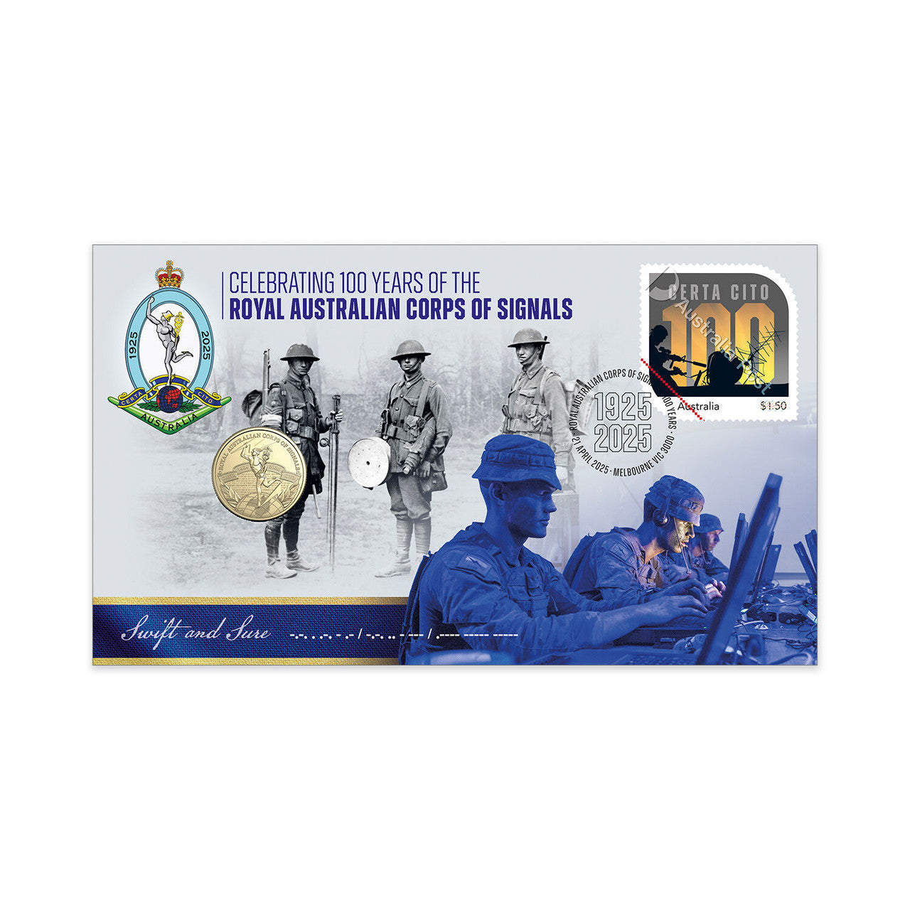 2025 $1 Centenary of the Royal Australian Corp of Signals PNC