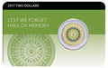 2017 Hall of Memory $2 Coin in card