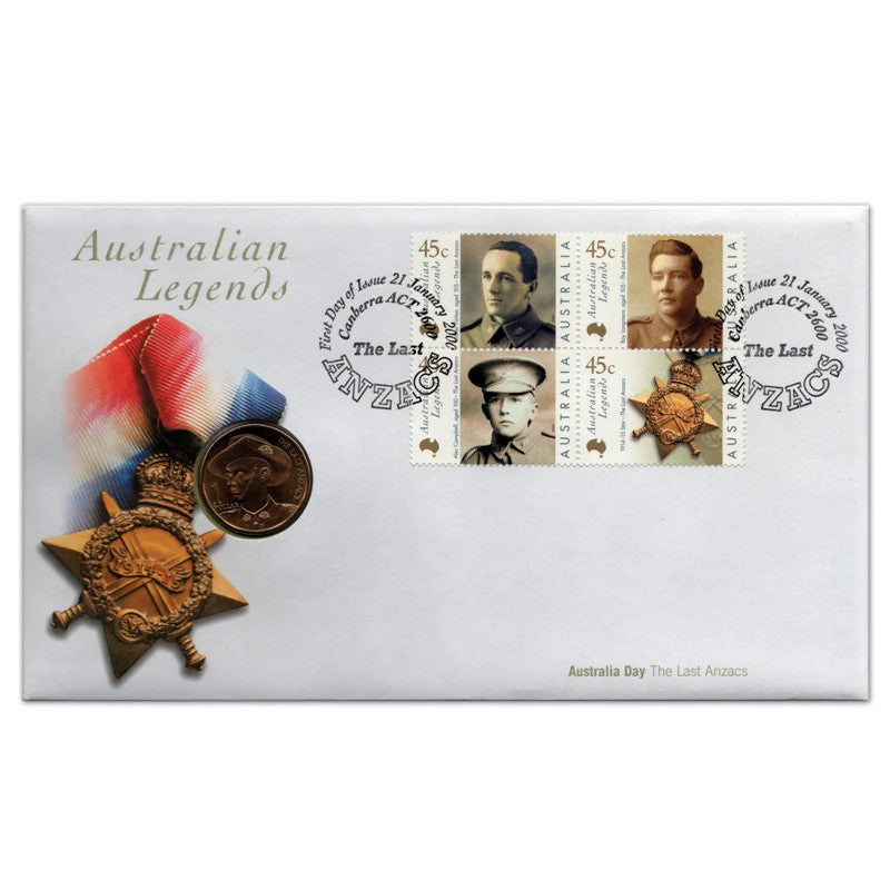 2000 $1 Australian Legends - Last ANZAC PNC