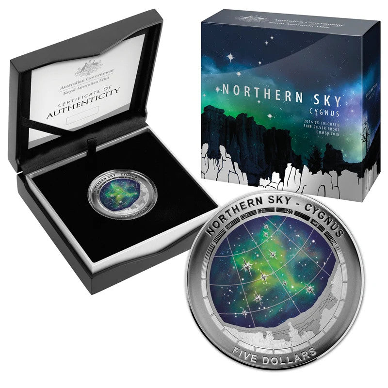 2016 $5 Northern Sky - Cygnus Silver Proof Coin