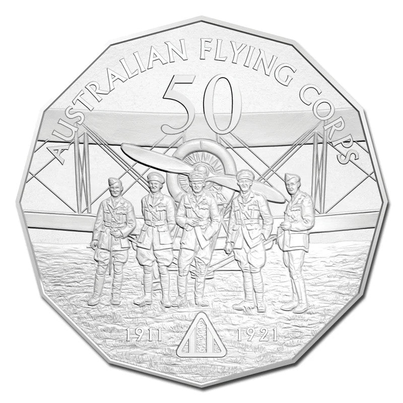 2014 Australians at War - Australian Flying Corps 50 Cent coin in card