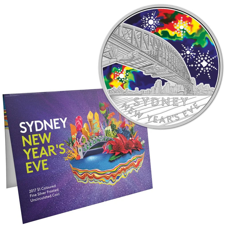 2017 $1 Sydney New Year's Eve 1/2 oz Silver Coin