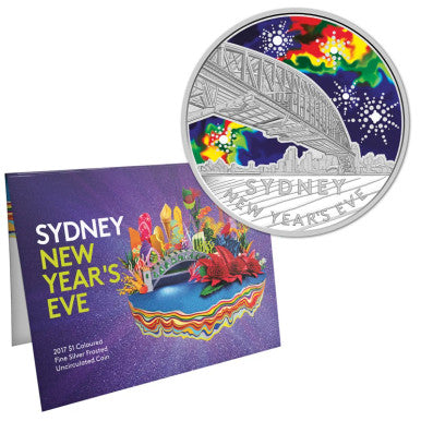 2017 $1 Sydney New Year's Eve 1/2 oz Silver Coin