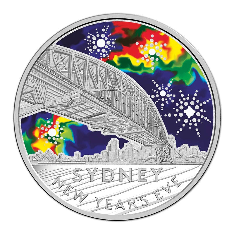 2017 $1 Sydney New Year's Eve 1/2 oz Silver Coin