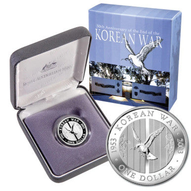 2003 50th Anniversary of the end of Korean War $1 Silver Proof Coin