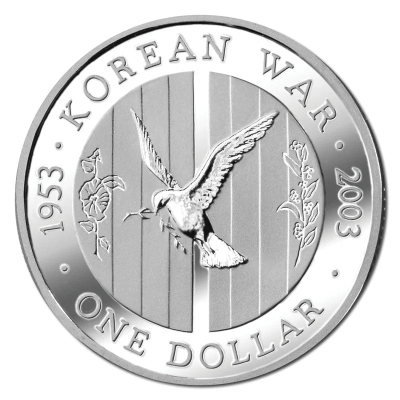 2003 50th Anniversary of the end of Korean War $1 Silver Proof Coin