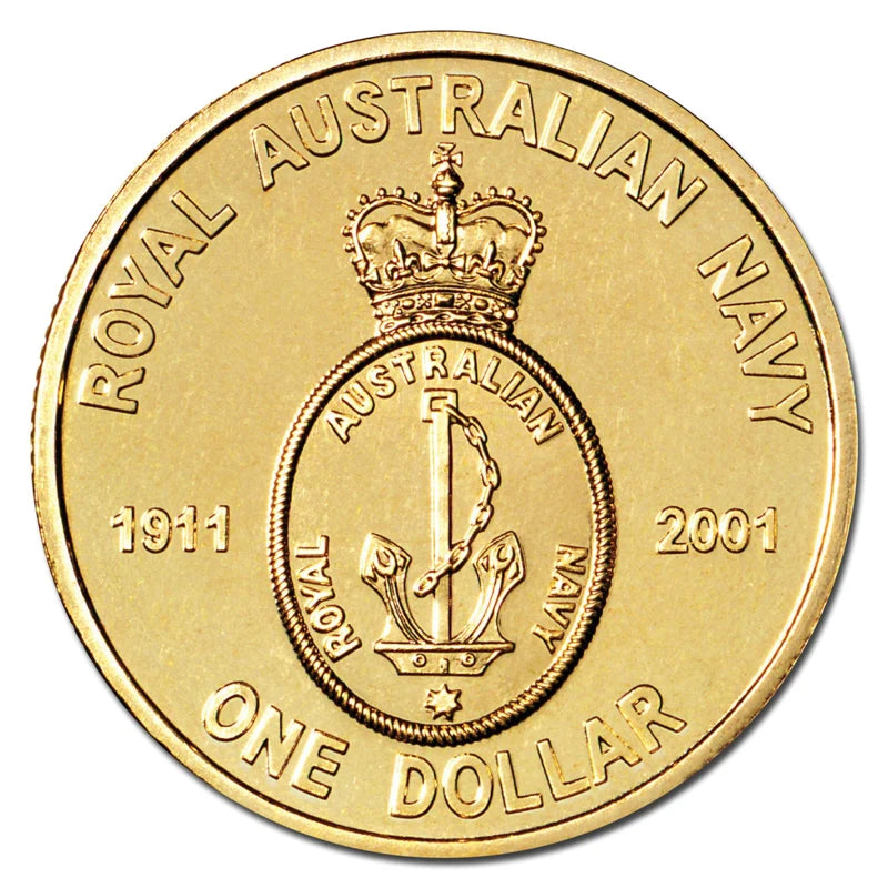2001 90th Anniversary of Australian Navy $1 Coin