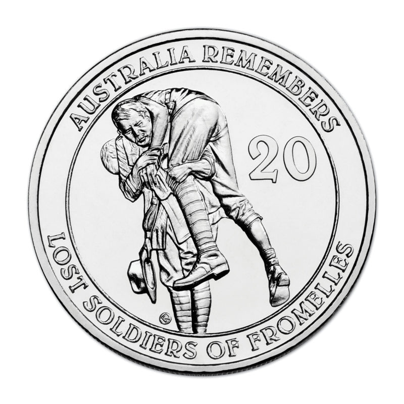 2010 20 Cents Soldiers Of Fromelles Carded UNC