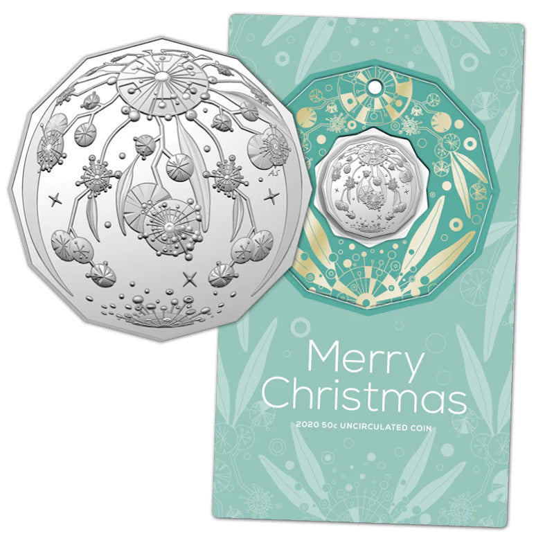 2020 Merry Christmas - 50c Coloured Uncirculated Coin