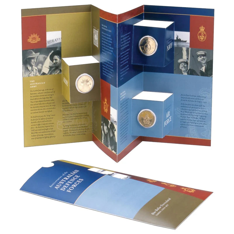 2001 Australian Defence Forces $1 Uncirculated 3 Coin Set