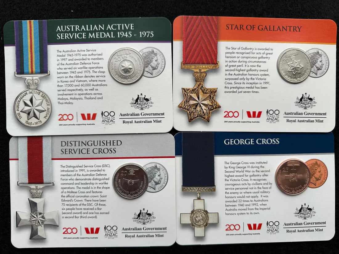 2017 Legends of ANZAC 14 Coin set