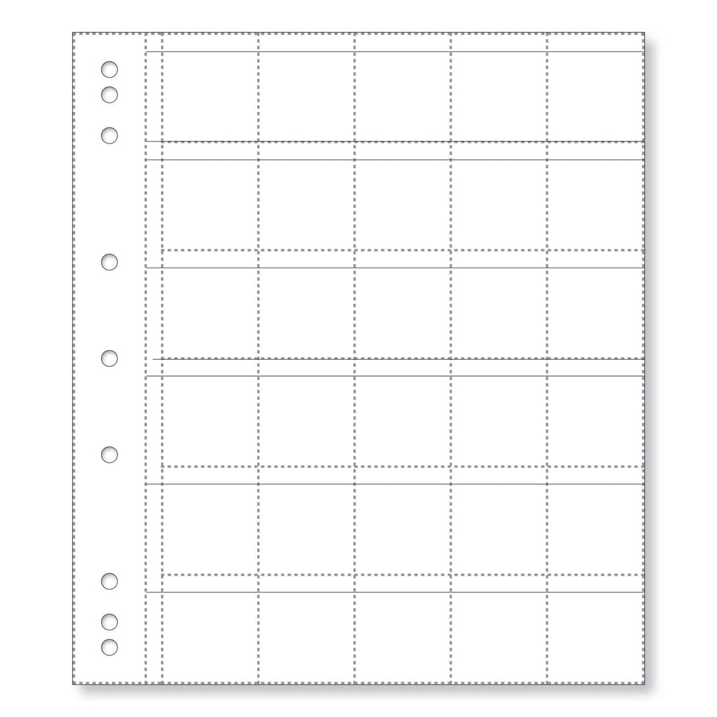 Renniks Coin Album Plastic Refill Pack of 10 Pages - 30 Pockets