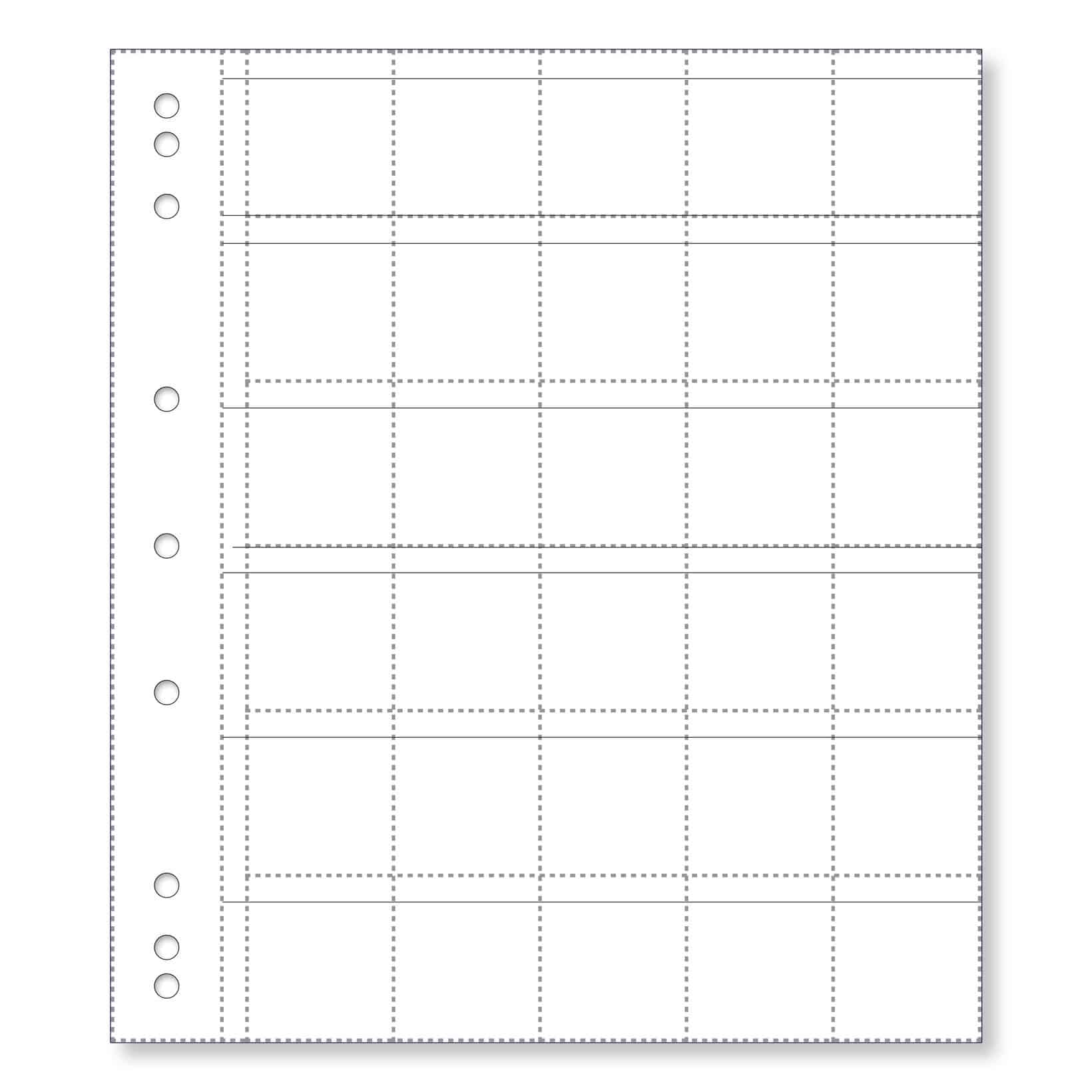 Renniks Coin Album Plastic Refill Pack of 10 Pages - 30 Pockets