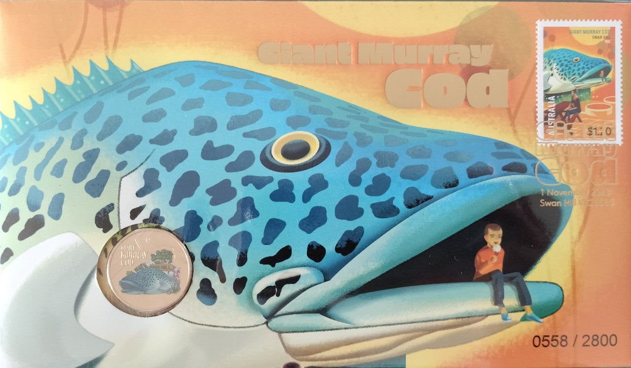 2023 Aussie Big Things - Giant Murray Cod Coloured Coin PNC | KK's Coi ...