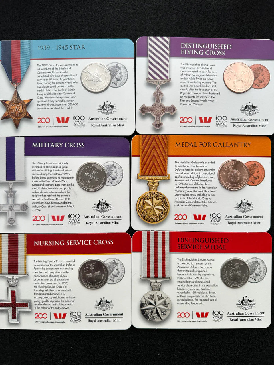 2017 Legends of ANZAC 14 Coin set