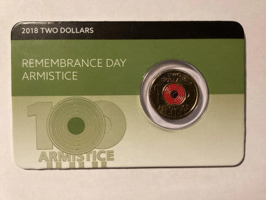 2018 Armistice $2 Coin in card