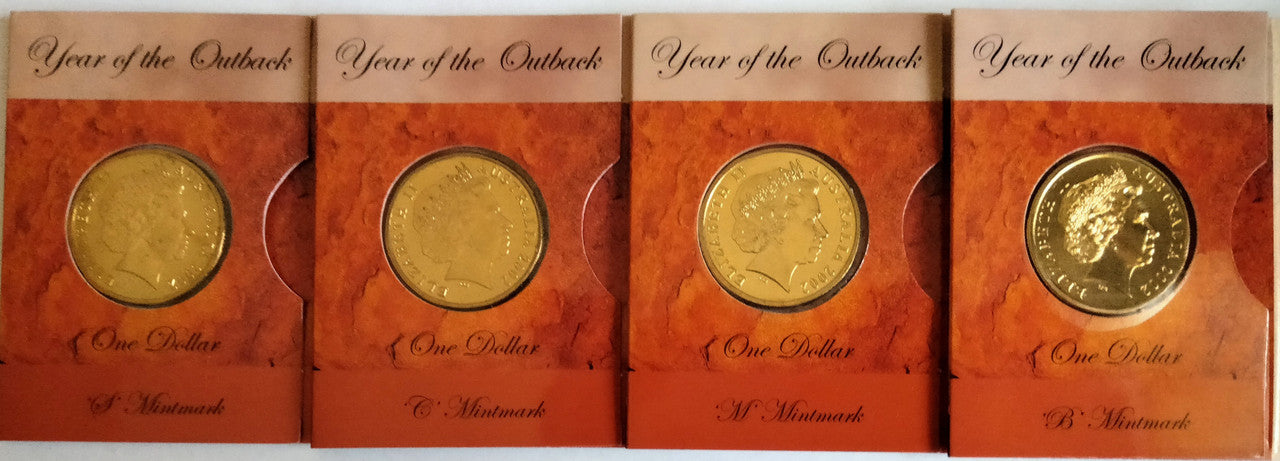 Year of Outback 2002 $1 Mintmark Uncirculated 4-Coin Set
