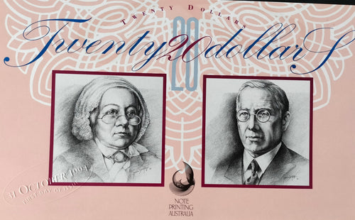 1994 NPA folder $20 - First Day of Issue Embossed 2 Notes
