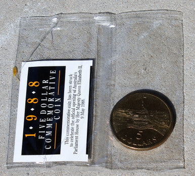 1988 Australian $5 Commonwealth Bank Commemorative Coin UNC