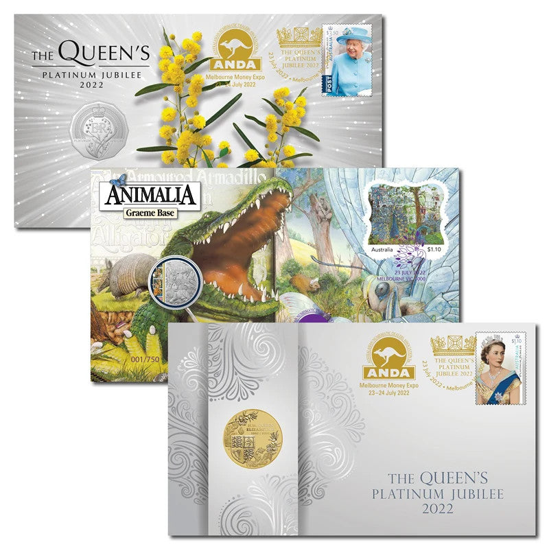 2022 ANDA Melbourne Overprint Platinum Jubilee PNC Trio