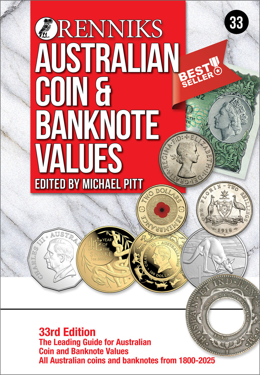 33rd Edition Renniks Australian Coin and Banknote Values Soft Cover Book