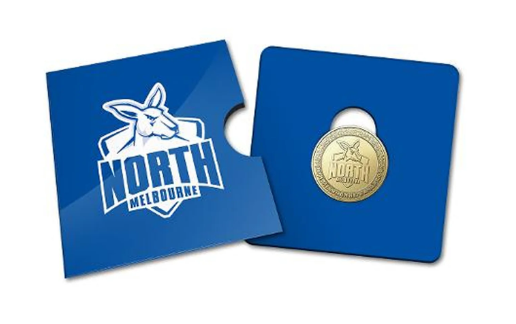 2023 AFL North Melbourne Coin in card