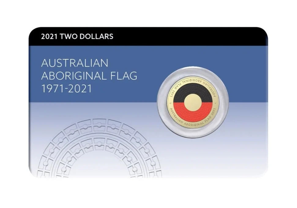 2021 Aboriginal Flag $2 Coin in card