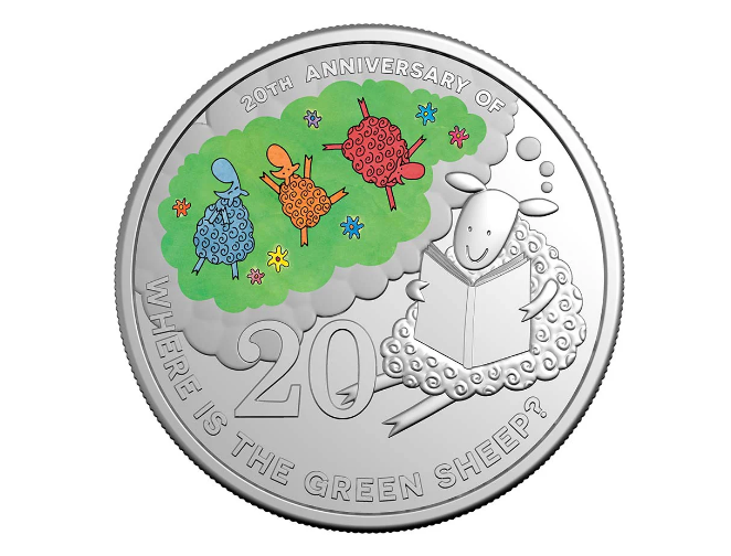 2024 20c Where Is The Green Sheep Coloured Uncirculated Coin