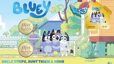 2024 Australia Post Impressions, Bluey PNC – NANA, STRIPE and  TRIXIE