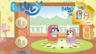 2024 Australia Post Impressions, Bluey PNC – THE GRANNIES